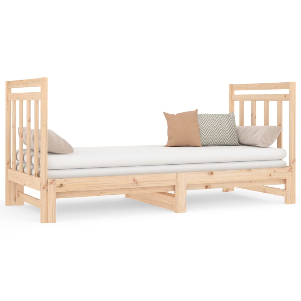 Dormeuse Estraibile 2x(90x190) cm Legno Massello di Pino | homemem39