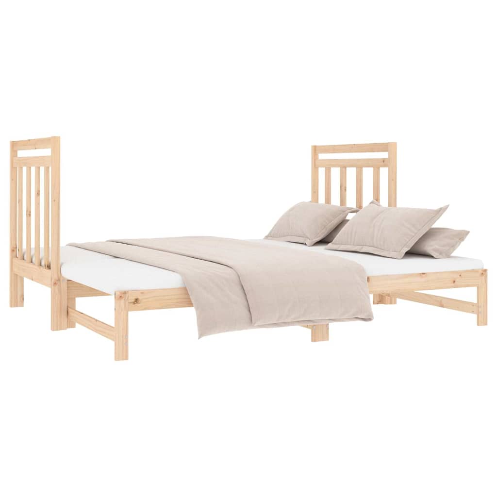 Dormeuse Estraibile 2x(90x190) cm Legno Massello di Pino