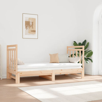 Dormeuse Estraibile 2x(90x190) cm Legno Massello di Pino | homemem39
