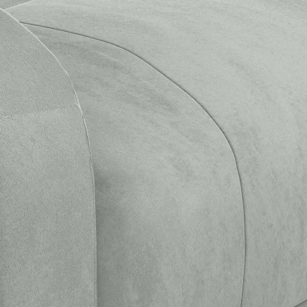 Poltrona Alzapersona Grigio Chiaro in Velluto