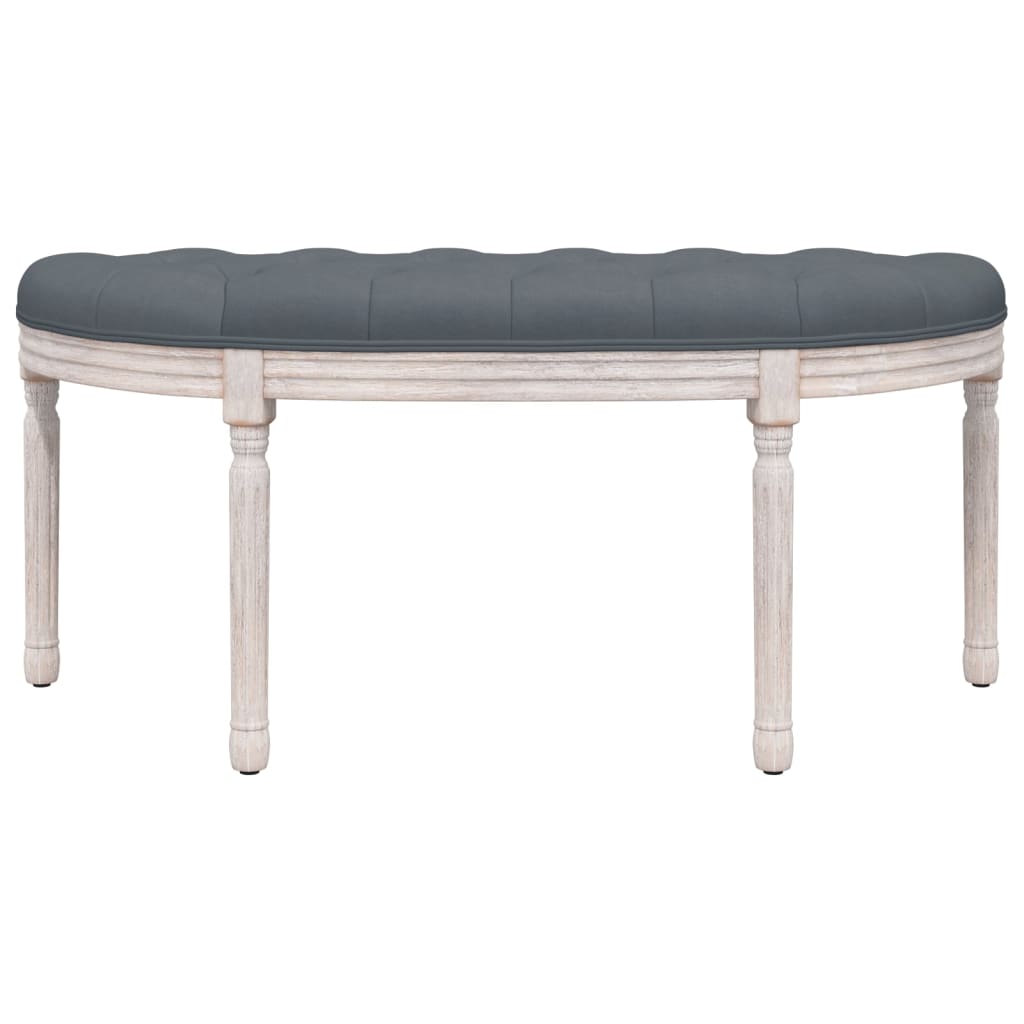 Panca Grigio Scuro 110,5x45x49 cm in Velluto - homemem39