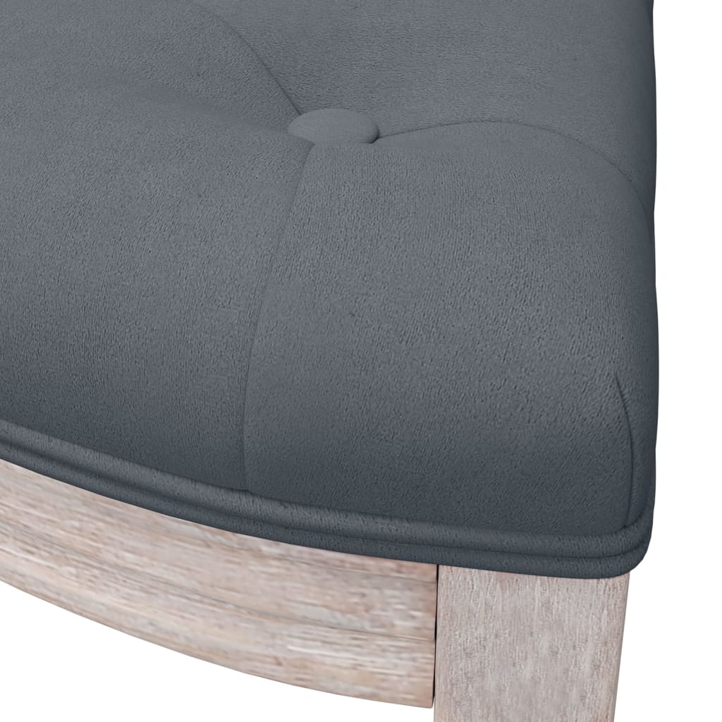 Panca Grigio Scuro 110,5x45x49 cm in Velluto - homemem39
