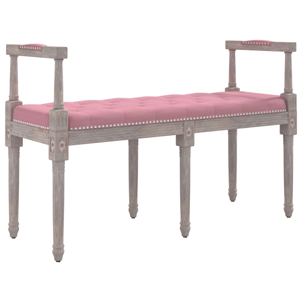 Panca Rosa 110x40x70 cm in Velluto - homemem39