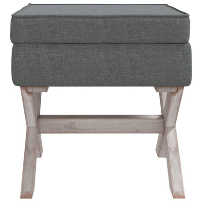 Sgabello Portaoggetti Grigio Scuro 45x45x49 cm in Tessuto - homemem39