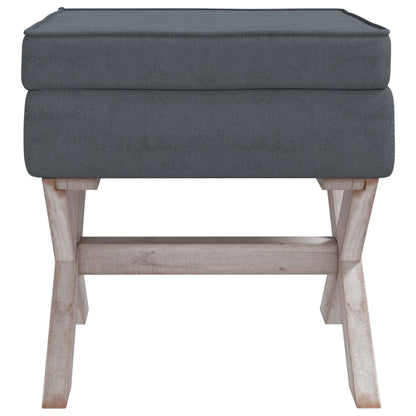 Sgabello Portaoggetti Grigio Scuro 45x45x49 cm in Velluto - homemem39