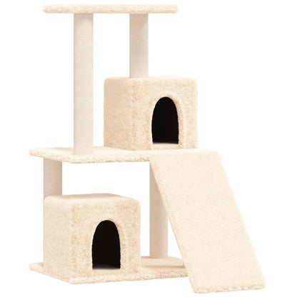 Albero per Gatti con Tiragraffi in Sisal Crema 82 cm - homemem39