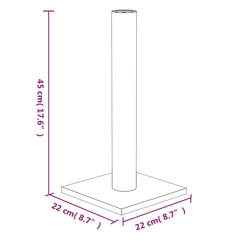 Palo Tiragraffi per Gatti Crema 22x22x45 cm | homemem39