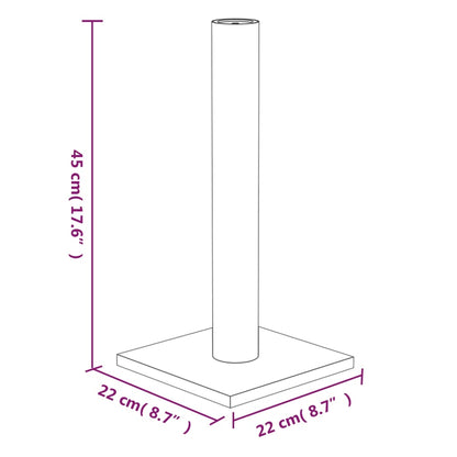 Palo Tiragraffi per Gatti Grigio Scuro 22x22x45 cm | homemem39