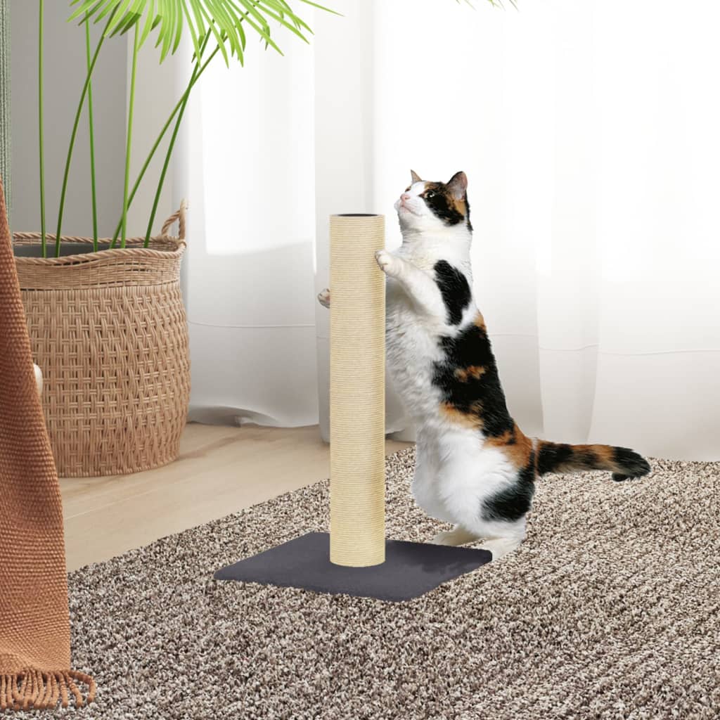 Palo Tiragraffi per Gatti Grigio Scuro 22x22x45 cm | homemem39