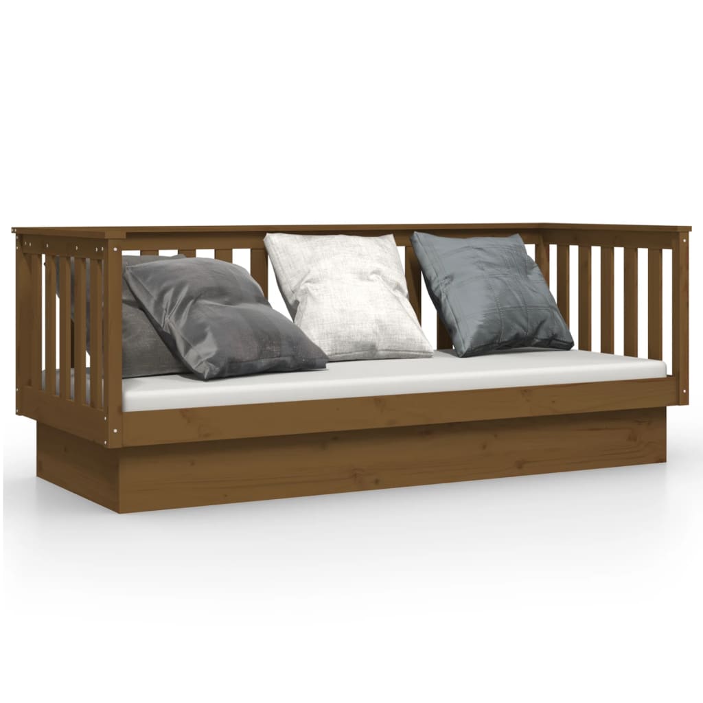 Dormeuse Marrone Ambra 75x190 cm in Legno Massello di Pino - homemem39