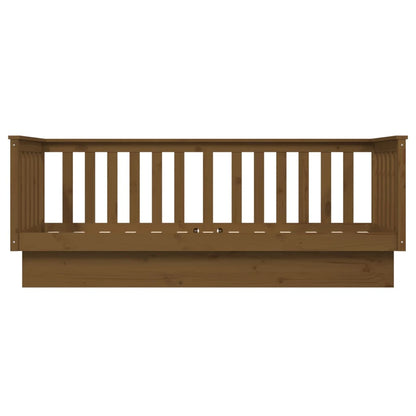 Dormeuse Marrone Ambra 75x190 cm in Legno Massello di Pino - homemem39