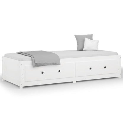Dormeuse senza Materasso Bianca 80x200 cm Legno Massello Pino
