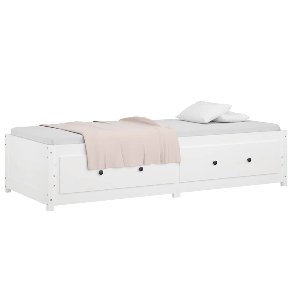 Dormeuse senza Materasso Bianca 80x200 cm Legno Massello Pino