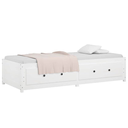 Dormeuse senza Materasso Bianca 80x200 cm Legno Massello Pino