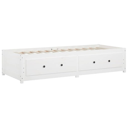 Dormeuse senza Materasso Bianca 80x200 cm Legno Massello Pino