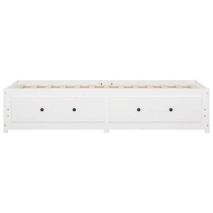 Dormeuse senza Materasso Bianca 80x200 cm Legno Massello Pino
