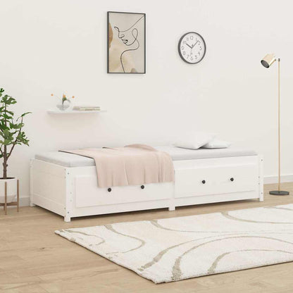 Dormeuse senza Materasso Bianca 90x200 cm Legno Massello Pino