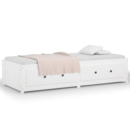 Dormeuse senza Materasso Bianca 90x200 cm Legno Massello Pino