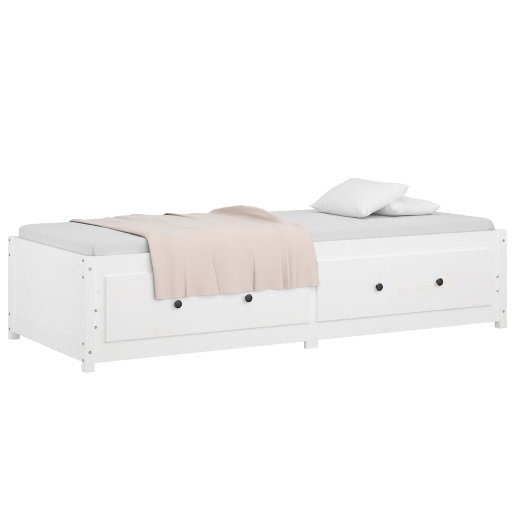 Dormeuse senza Materasso Bianca 90x200 cm Legno Massello Pino | homemem39