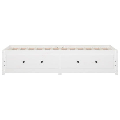 Dormeuse senza Materasso Bianca 90x200 cm Legno Massello Pino | homemem39