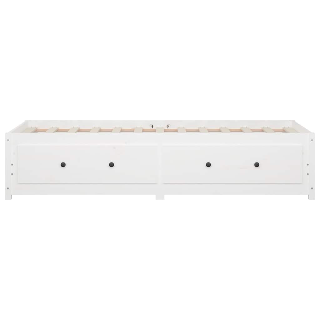 Dormeuse senza Materasso Bianca 90x200 cm Legno Massello Pino