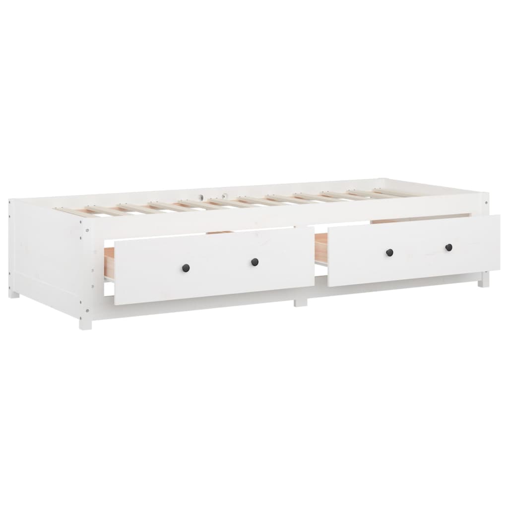 Dormeuse senza Materasso Bianca 90x200 cm Legno Massello Pino | homemem39