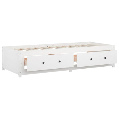 Dormeuse senza Materasso Bianca 90x200 cm Legno Massello Pino | homemem39
