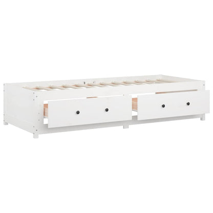 Dormeuse senza Materasso Bianca 90x200 cm Legno Massello Pino