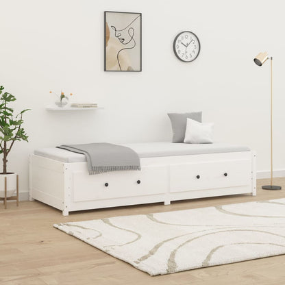 Dormeuse senza Materasso Bianca 90x200 cm Legno Massello Pino - homemem39