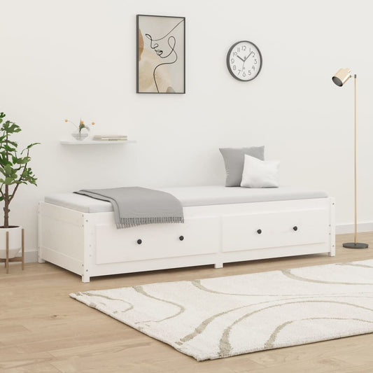 Dormeuse senza Materasso Bianca 90x200 cm Legno Massello Pino - homemem39