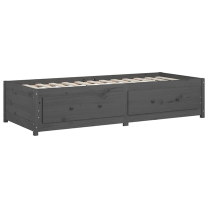 Dormeuse Grigia 90x200 cm in Legno Massello di Pino - homemem39