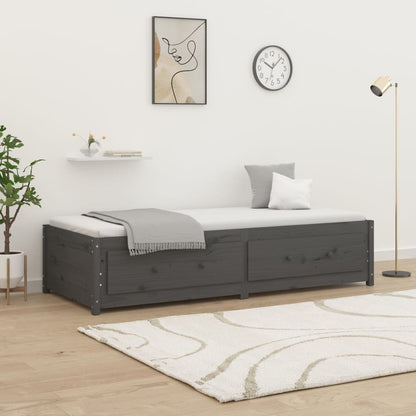 Dormeuse Grigia 90x200 cm in Legno Massello di Pino - homemem39