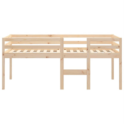 Letto a Soppalco 90x200 cm in Legno Massello di Pino | homemem39
