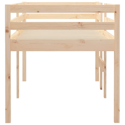 Letto a Soppalco 80x200 cm in Legno Massello di Pino - homemem39