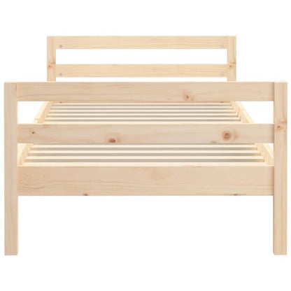 Giroletto senza Materasso 90x200 cm in Legno Massello di Pino - homemem39