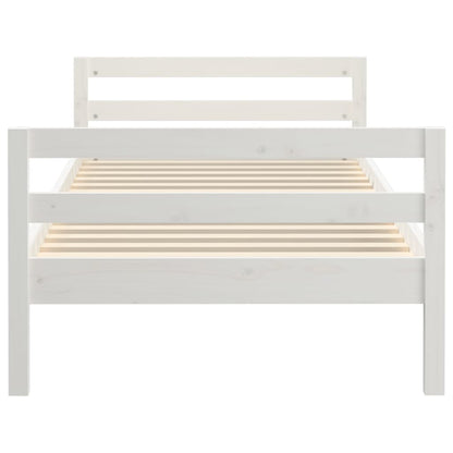Giroletto senza Materasso Bianco 80x200 cm Legno Massello Pino | homemem39
