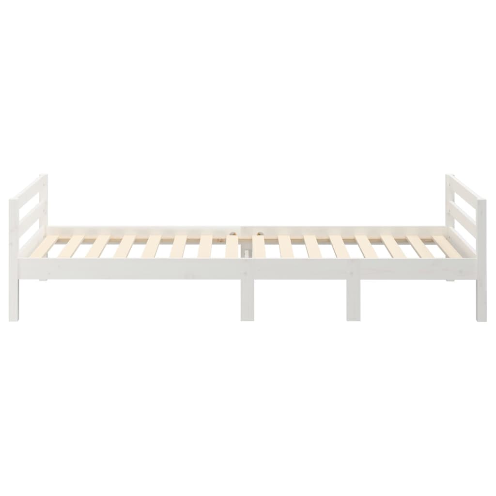 Giroletto senza Materasso Bianco 80x200 cm Legno Massello Pino | homemem39
