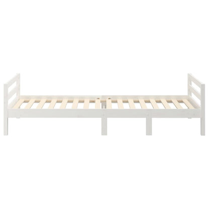 Giroletto senza Materasso Bianco 80x200 cm Legno Massello Pino - homemem39