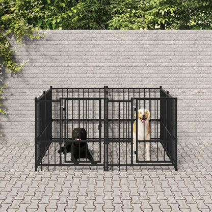 Gabbia per Cani da Esterno in Acciaio 3,75 m² | homemem39