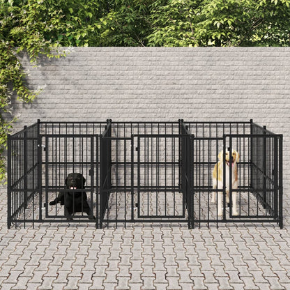 Gabbia per Cani da Esterno in Acciaio 5,63 m² | homemem39
