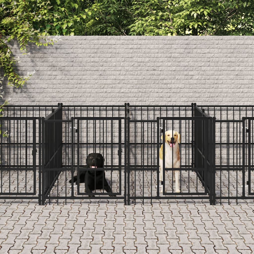 Gabbia per Cani da Esterno in Acciaio 7,51 m² | homemem39