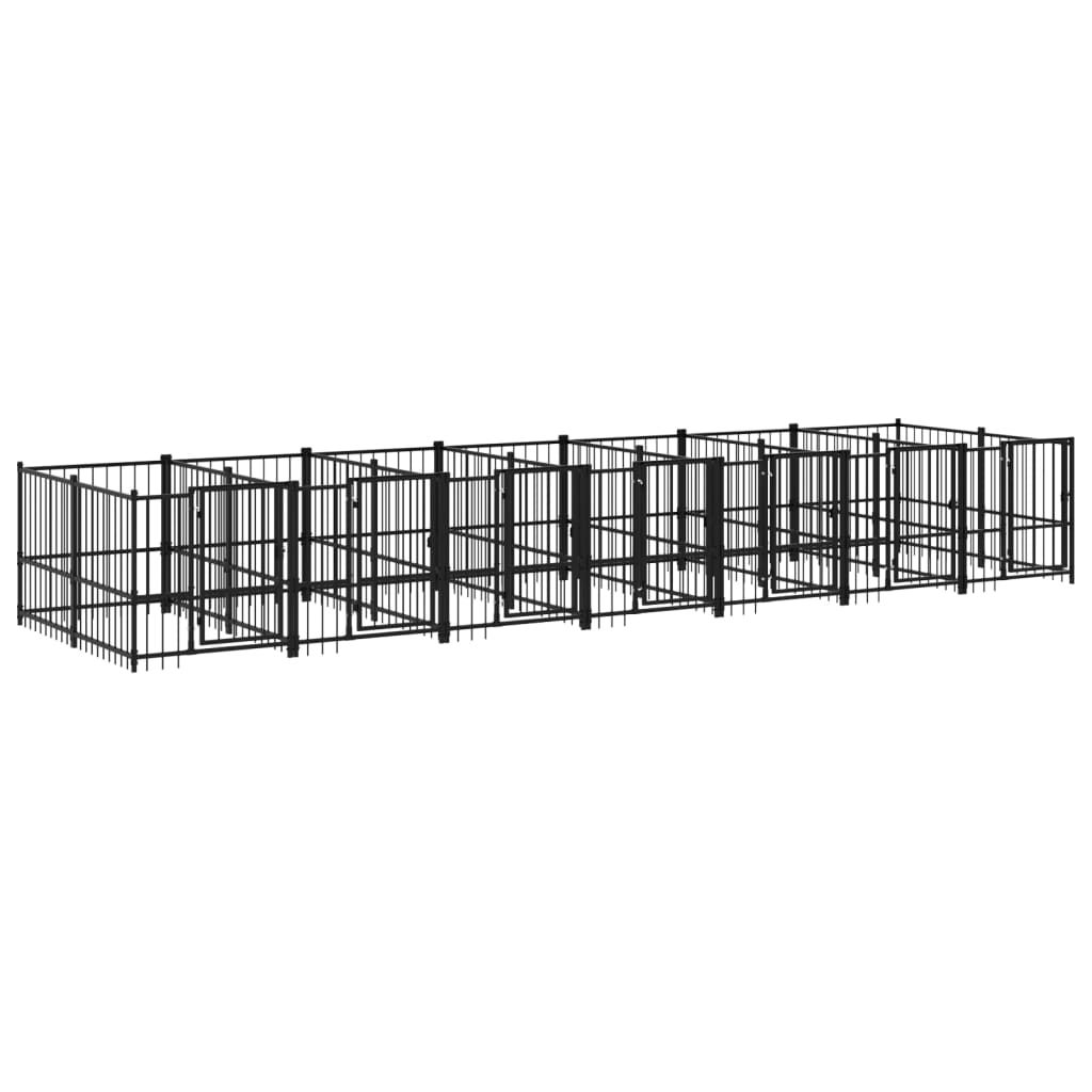 Gabbia per Cani da Esterno in Acciaio 13,14 m² | homemem39
