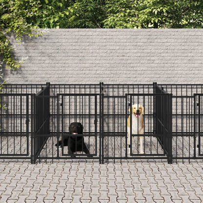 Gabbia per Cani da Esterno in Acciaio 18,77 m² | homemem39