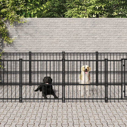Gabbia per Cani da Esterno in Acciaio 7,51 m² | homemem39