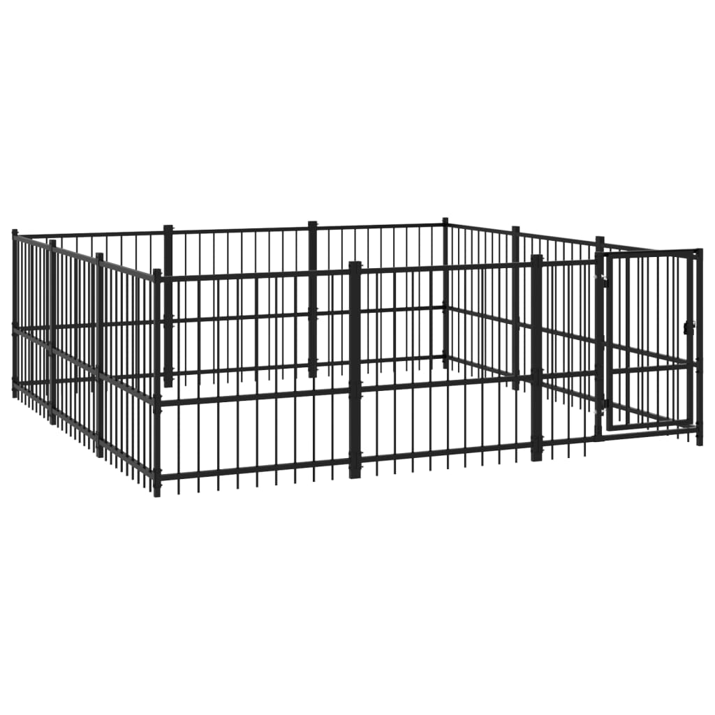 Gabbia per Cani da Esterno in Acciaio 8,47 m² | homemem39