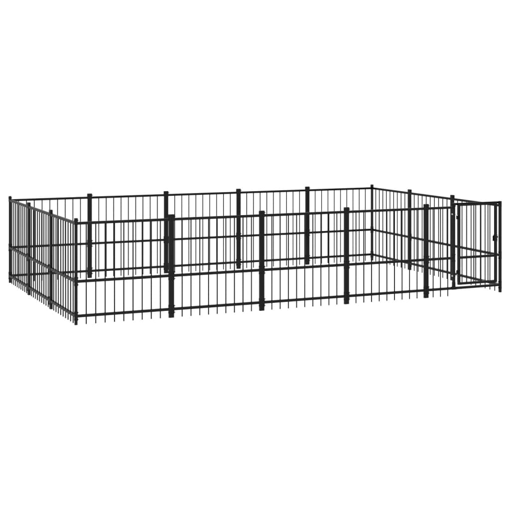 Gabbia per Cani da Esterno in Acciaio 14,11 m² | homemem39