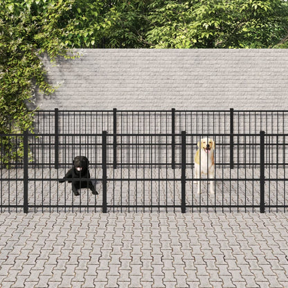 Gabbia per Cani da Esterno in Acciaio 14,11 m² | homemem39