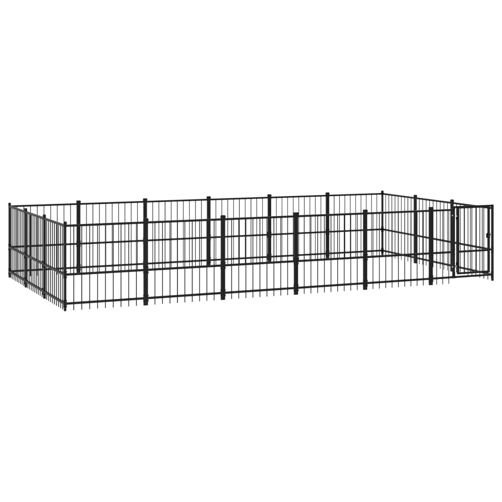 Gabbia per Cani da Esterno in Acciaio 16,94 m² | homemem39