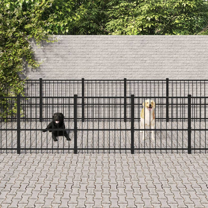 Gabbia per Cani da Esterno in Acciaio 22,58 m² | homemem39