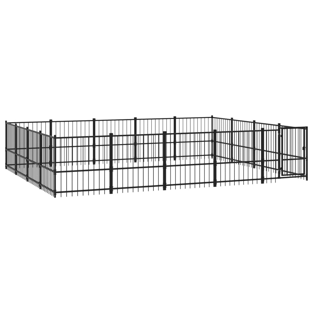 Gabbia per Cani da Esterno in Acciaio 18,82 m² | homemem39
